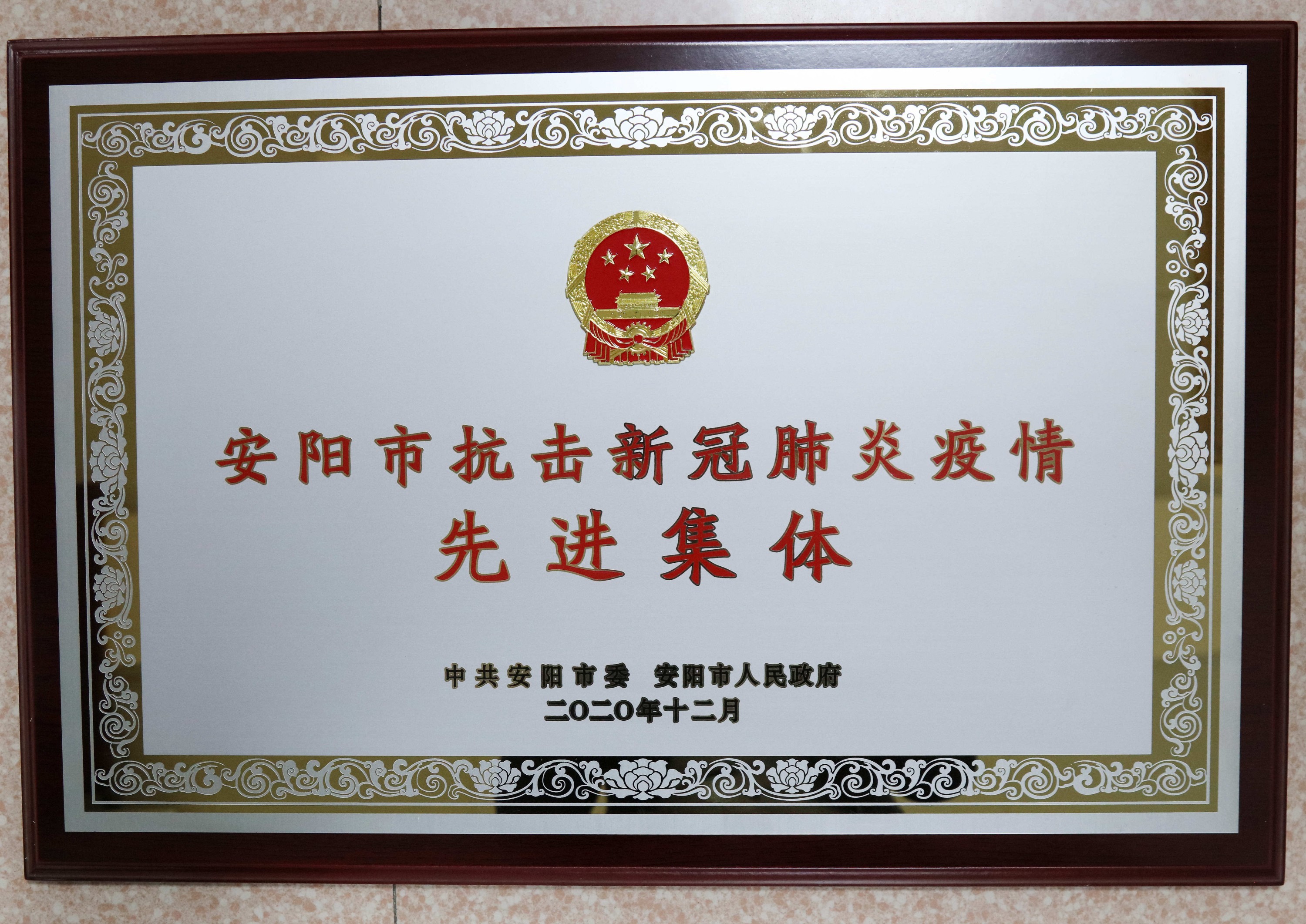 安阳市抗击新冠肺炎疫情先进集体
