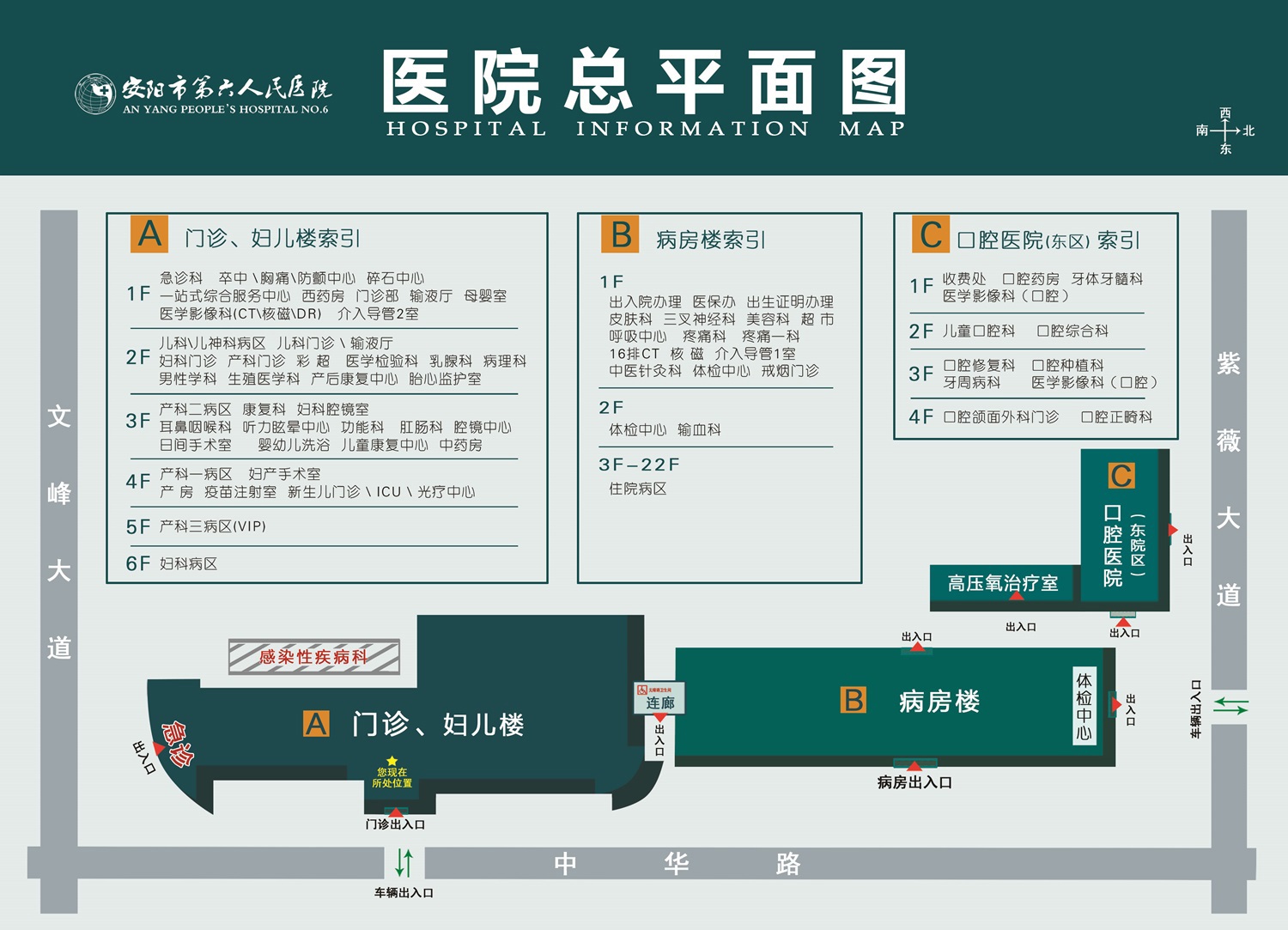 安阳市第六人民医院导医平面图